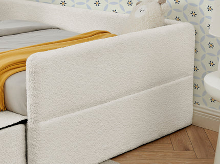 Safe Kids Bed With Guardrails And Storage