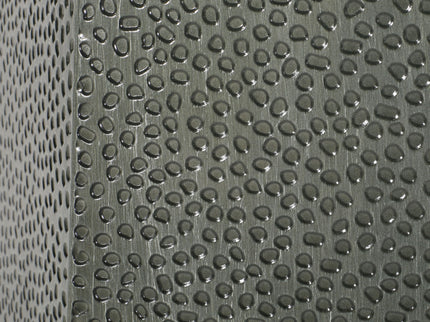 Modern Hammered Iron Geometric End Table