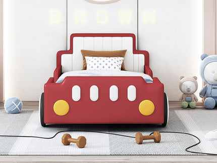 Race Car Shaped Platform Bed With Wheels