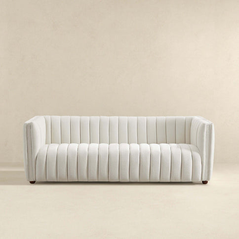 April - Mid-Century Modern Luxury Tight Back Boucle Couch