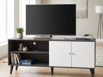 Amidon - TV Stand, With 2 Storage Shelves And 1 Cabinet