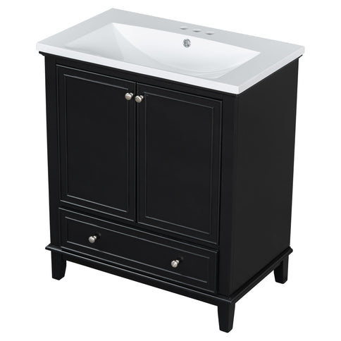 Modern Bathroom Vanity With Sink Combo, Multi Functional Cabinet With Doors And Drawer