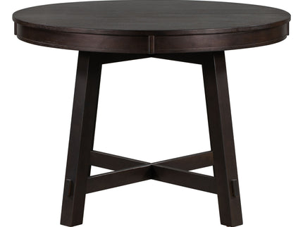 Gia - Round Extendable Dining Table With 16" Leaf Wood