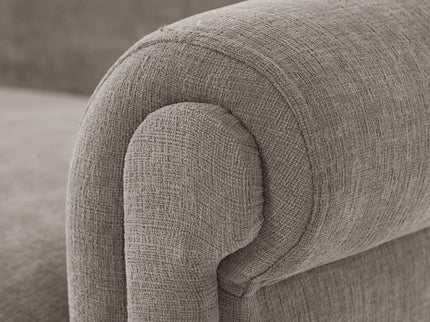 Loveseat Sofa With Rolled Arm For Living Room - Brown