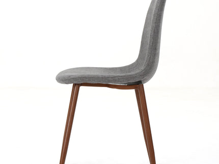 Modern Minimalist Fabric Dining Chair With Iron Legs