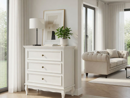 3 Drawer Dresser - White