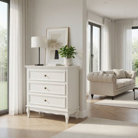 3 Drawer Dresser - White