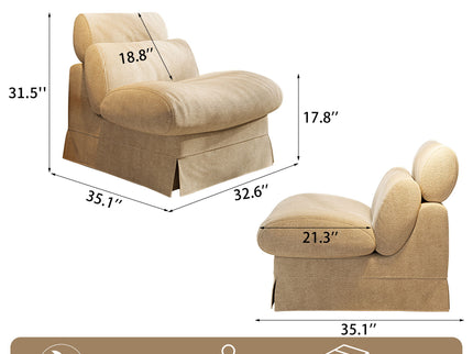Accent Chair, Soft Medium Firm Upholstery For Living Room
