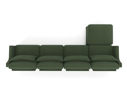 Stylish Sofa With Ottoman And Lumbar Pillows, Ergonomic Design