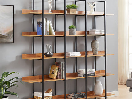 Vintage Industrial 5 Tier Open Bookcase