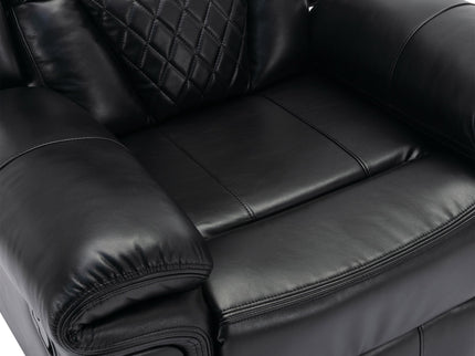 Home Theater Seating Manual Recliner Chair, Led Light Strip For Living Room - Black