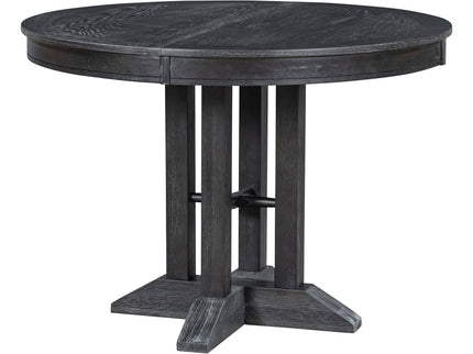 Dining Set & Extendable Round Table And 4 Upholstered Chairs
