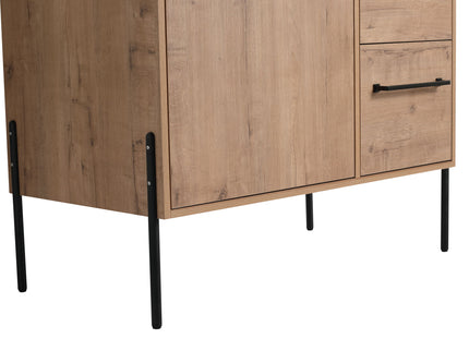 35" Freestanding Bathroom Vanity With Soft Close Doors And 2 Drawers (Vanity Only) - Imitative Oak