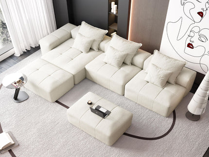 Modern Oversized Diy Combination Modular Sectional Sofa With Pillows