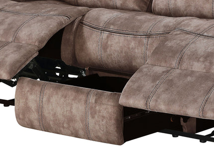 Zubaida - Two Tone Recliner Sofa With USB Port Drop Down Table