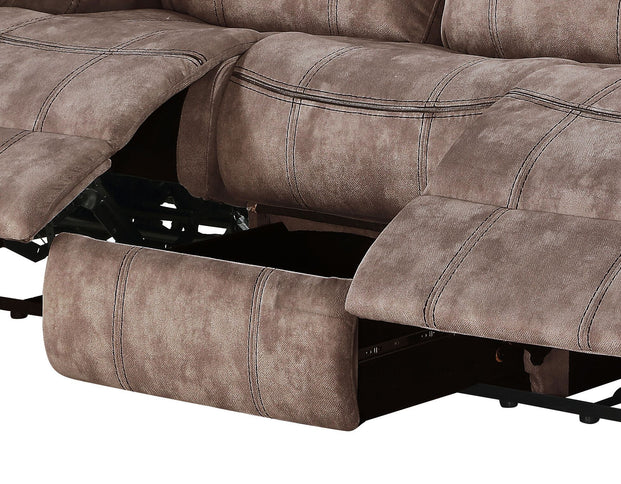 Zubaida - Two Tone Recliner Sofa With USB Port Drop Down Table