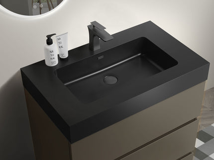 Alice - Bathroom Vanity With Sink, Large Storage Freestanding Bathroom Vanity For Modern Bathroom, One-Piece Sink Basin Without Drain And Faucet
