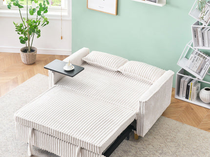 Pull Out Sofa With Movable Tabletop And USB Ports