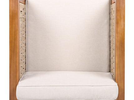 Outdoor Club Chair & Rope Arm And Cushions
