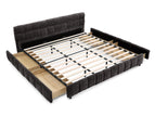 Dark Gray / King / 4 Drawers