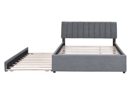 Upholstered Platform Bed With Trundle