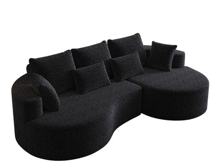 Curved Oversized Sectional Sofa With Extra Deep Seat