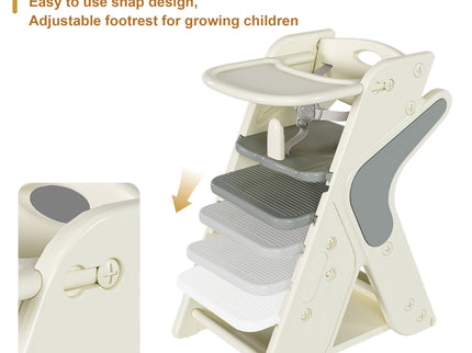 Multifunctional Growing Up Dining Chair With Adjustable Height And 5 Point Seat Belts