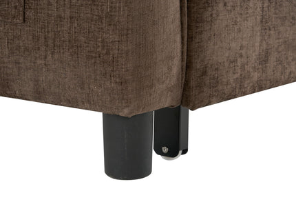 Pull-Out Sleeper Sofa With Reversible Backrest Cushion, Side Pockets, 2 USB Ports And A Phone Holder For Living Room