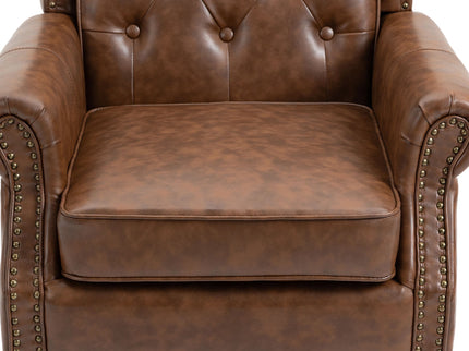 Modern Accent Armchair With Sturdy Wood Legs