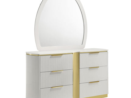 Giovanni - 6 Drawer Dresser (Only Dresser Included, Mirror Not Included) - White