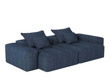 Modern Oversized Diy Combination Modular Sectional Sofa & Pillows
