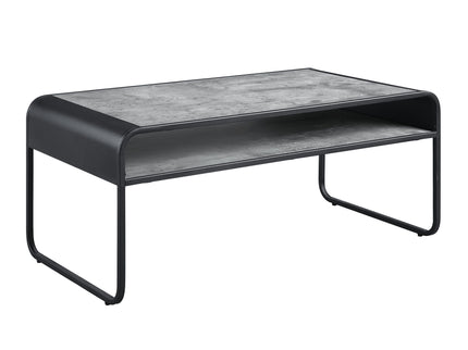 Raziela - Concrete Coffee Table - Black / Gray