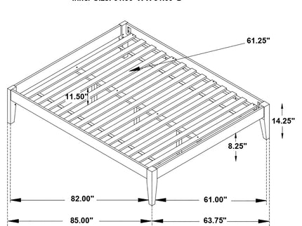Sophie - Platform Bed Base With Slatted Design