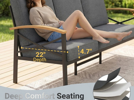 Outdoor Loveseat With Washable Cushions
