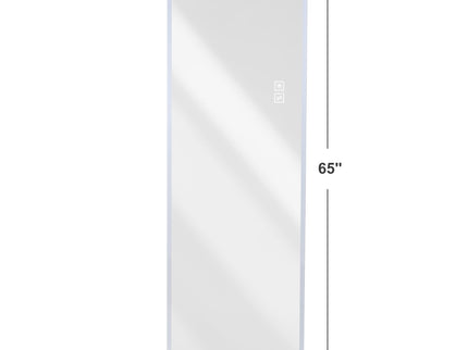 LED Full Length Mirror With Frosted Edge Lighting, 3 Color Temperatures