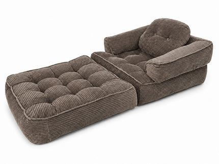 Convertible 2 In 1 Armrest Sofa For Bedroom