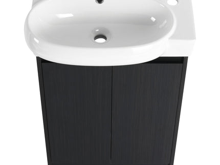 Freestanding Bathroom Vanity With Sink And Storage Rack, Soft Close Doors Base With Basin