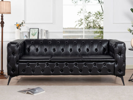 Square Arm Removable Cushion 3 Seater Sofa