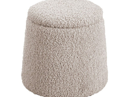 Elegant Round Storage Ottoman Upholstered