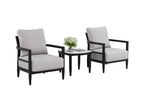 Gray / 3 Pc. Side Table, 2 Arm Chairs