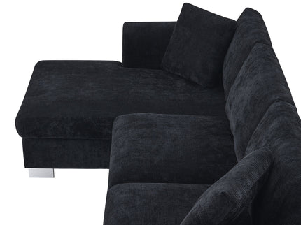 Modern Cloud Sectional Sofa L Shaped Luxury Couch Set With 2 Free Pillows 4 Seat With Oversized Chaise