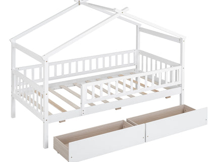 House Bed With 2 Drawers