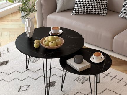 Round Nesting Coffee Table For Living Room (Set of 2)