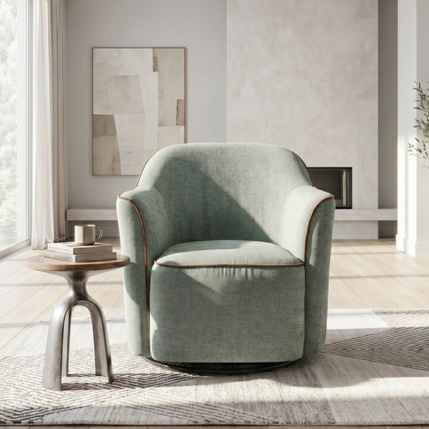 360° Swivel Accent Chair With Flared Arms