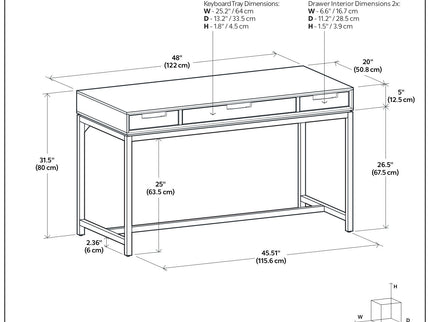 Banting - Small Desk - Walnut Brown
