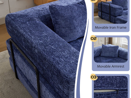 Convertible Floor Sofa Bed, Boneless Modular Sectional Sofa For Living Room