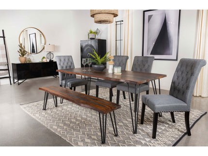Neve - Sheesham Live Edge Dining Table - Gray