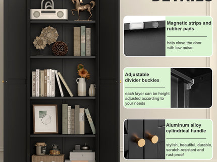 Adjustable 2 Door Storage Cabinet With Adjustable Shelves