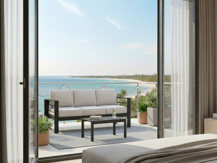 Outdoor Patio Set, All-Weather With Thick Cushions