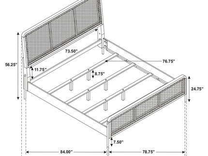 Stevie - Eastern King Panel Bed - Sand
